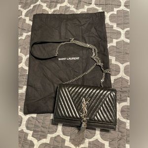 Authentic Ysl Kate Wallet On Chain With Tassel